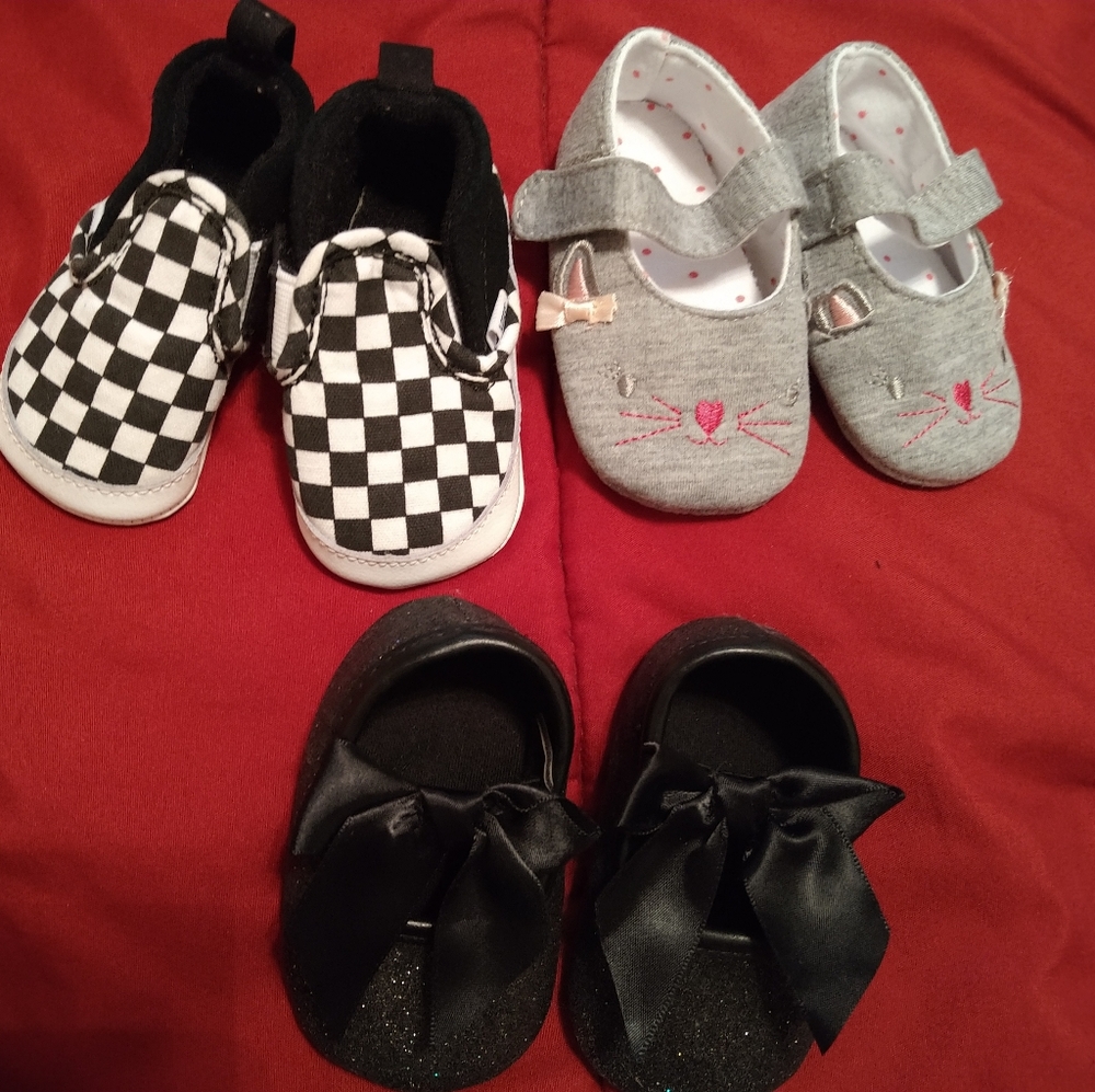 3 Pairs, Baby Girls Shoes